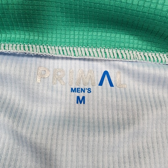 Primal Shirt VBT Biking Vacations Mens Medium Blue Green Xanterra Cycling Jersey - Picture 7 of 14